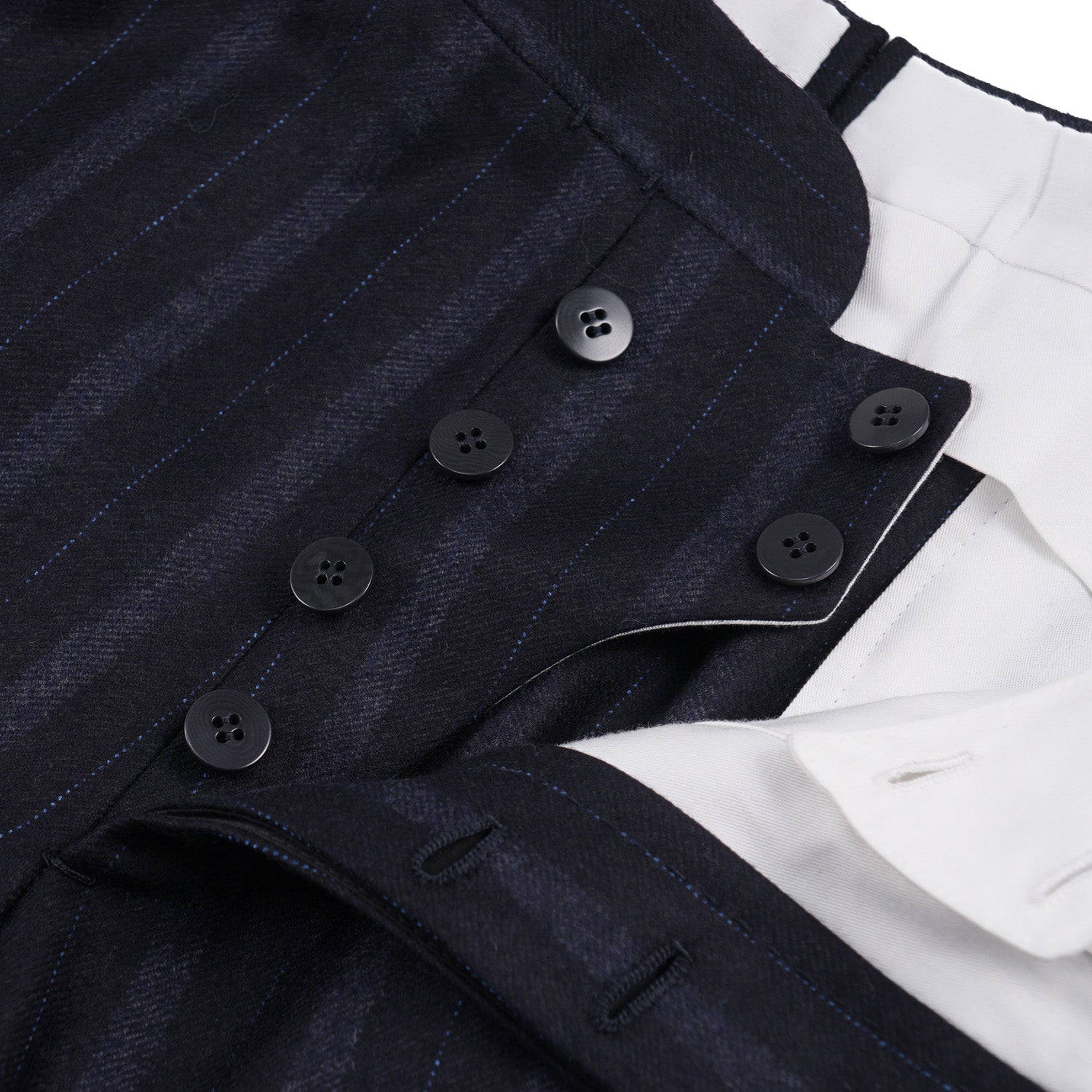 Cesare Attolini Chalk Stripe Soft Flannel Wool Suit - Top Shelf Apparel