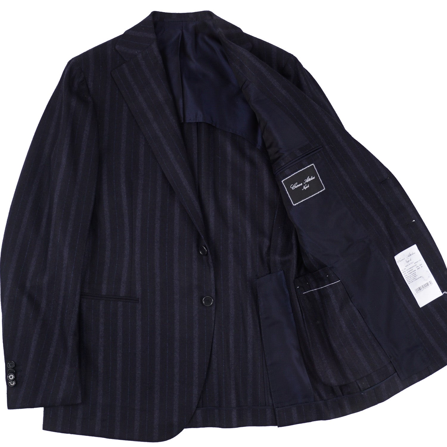 Cesare Attolini Chalk Stripe Soft Flannel Wool Suit - Top Shelf Apparel