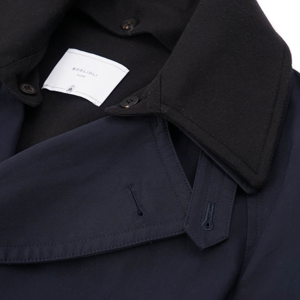 Boglioli Navy Cotton Coat with Wool Liner - Top Shelf Apparel