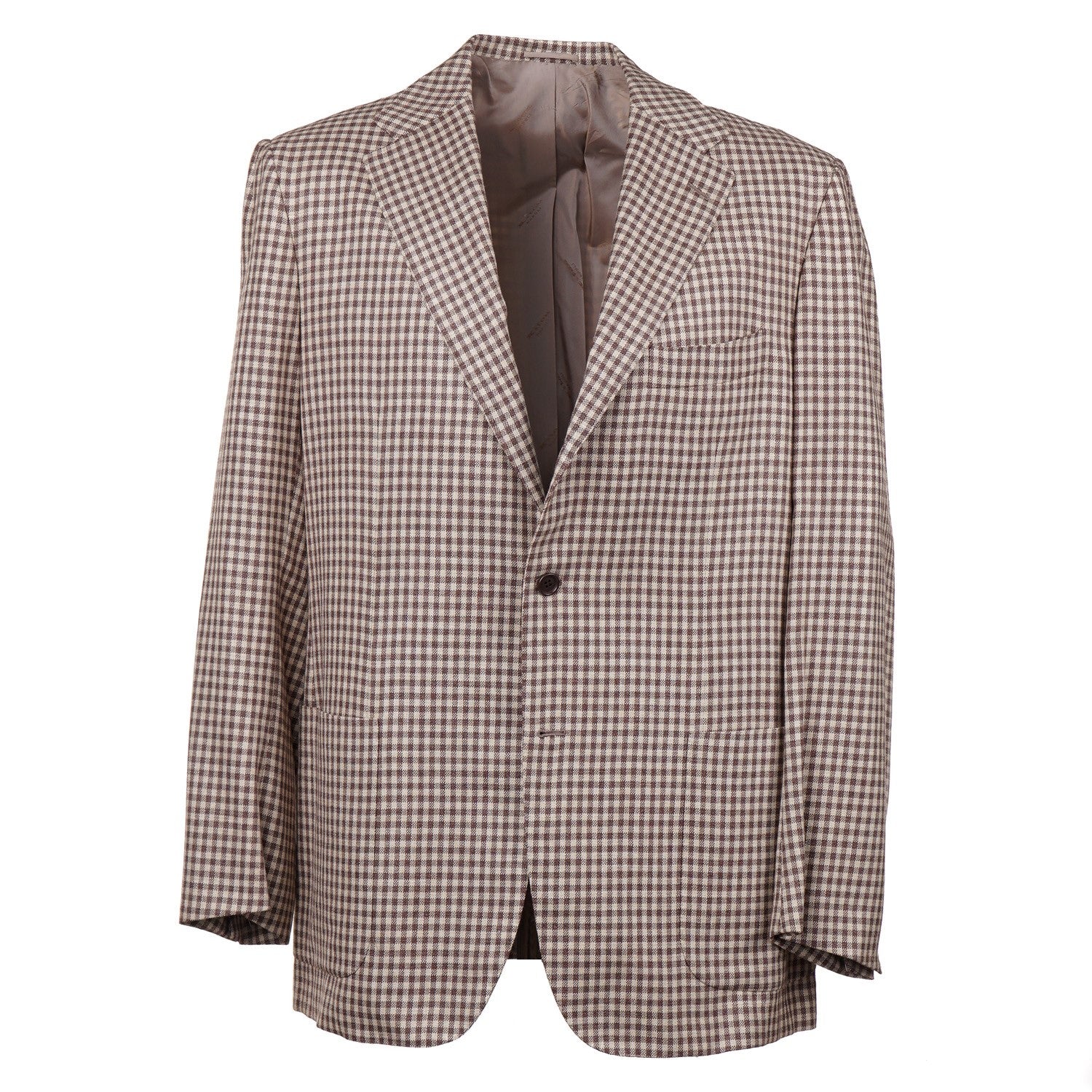 Kiton Layered Check Cashmere-Linen-Silk Sport Coat - Top Shelf Apparel