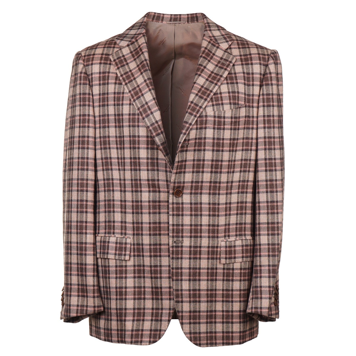 Kiton Layered Check Soft Cashmere Sport Coat - Top Shelf Apparel