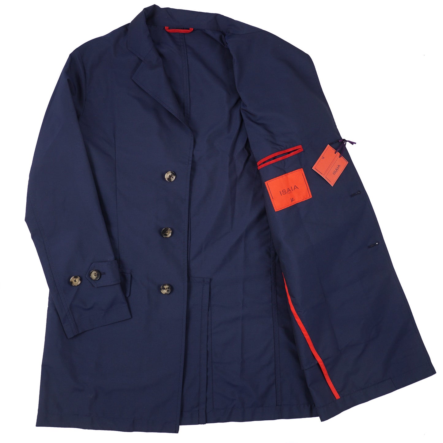 Isaia Lightweight Water-Repellent Overcoat - Top Shelf Apparel