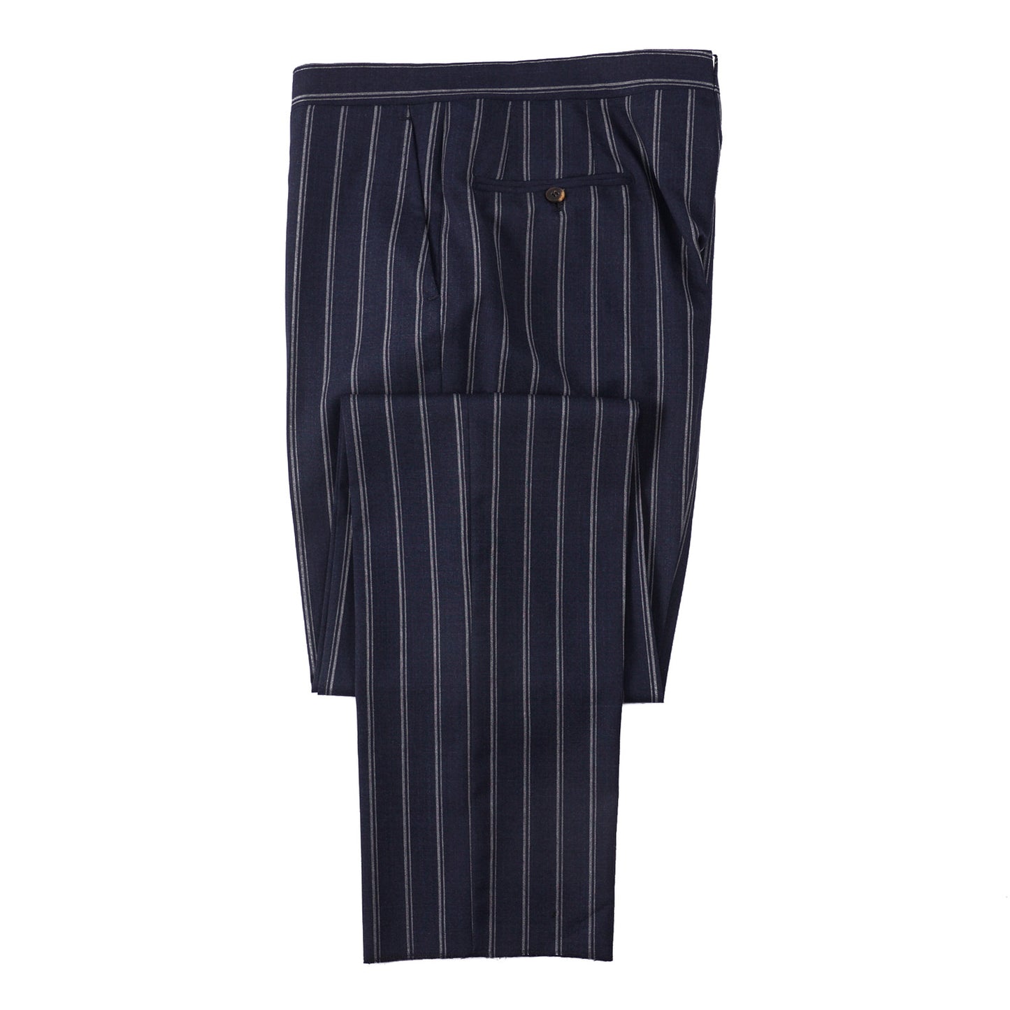 Orazio Luciano Navy Stripe Crisp Wool Suit - Top Shelf Apparel