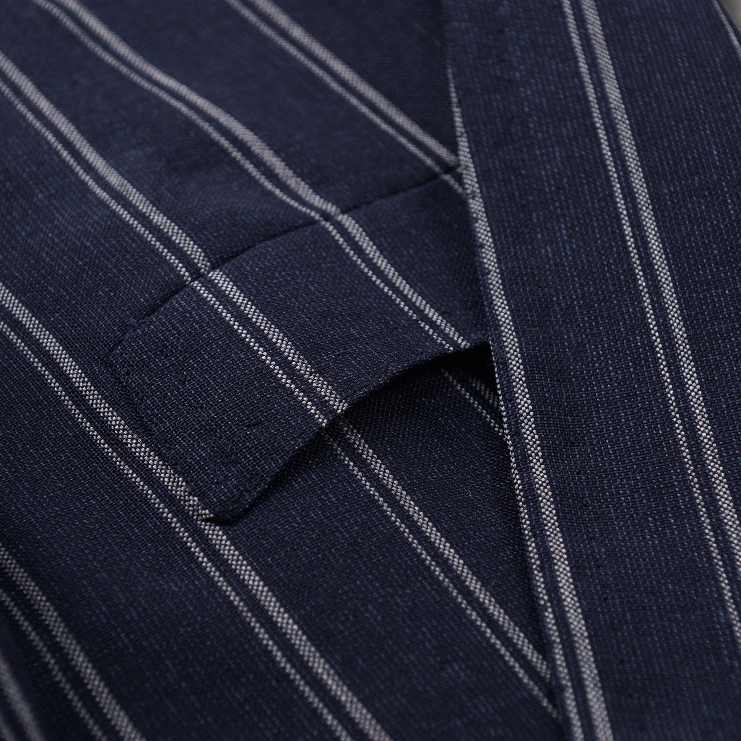 Orazio Luciano Navy Stripe Crisp Wool Suit - Top Shelf Apparel