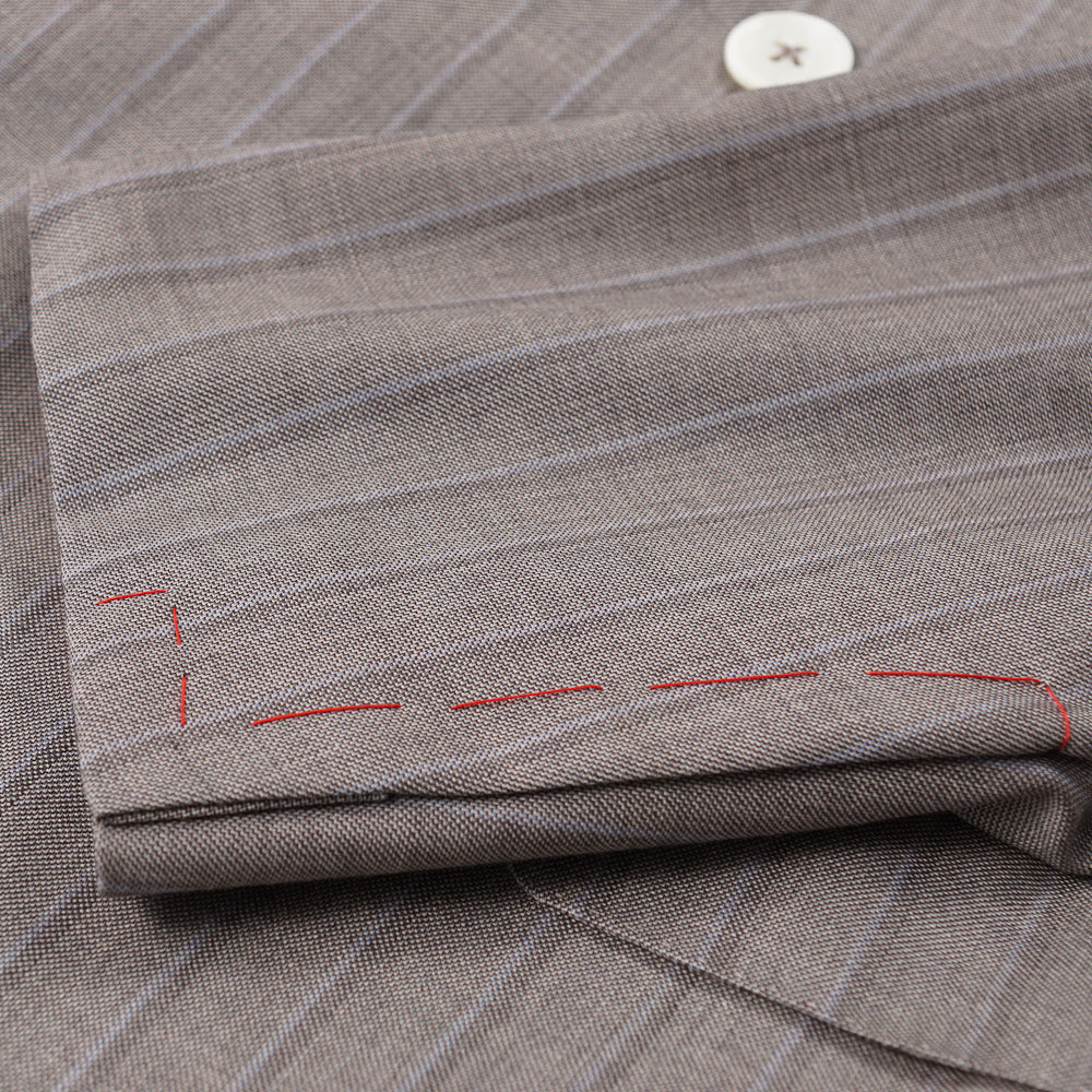 Isaia Dove Gray Stripe 140s Wool Suit - Top Shelf Apparel