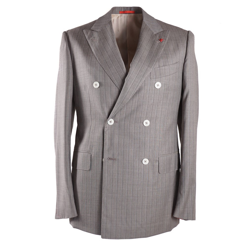 Isaia Dove Gray Stripe 140s Wool Suit - Top Shelf Apparel