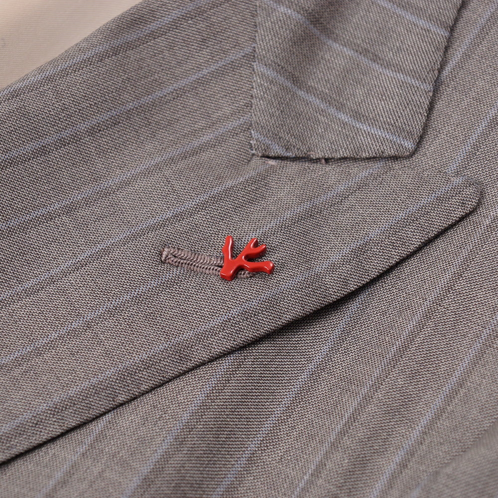 Isaia Dove Gray Stripe 140s Wool Suit - Top Shelf Apparel