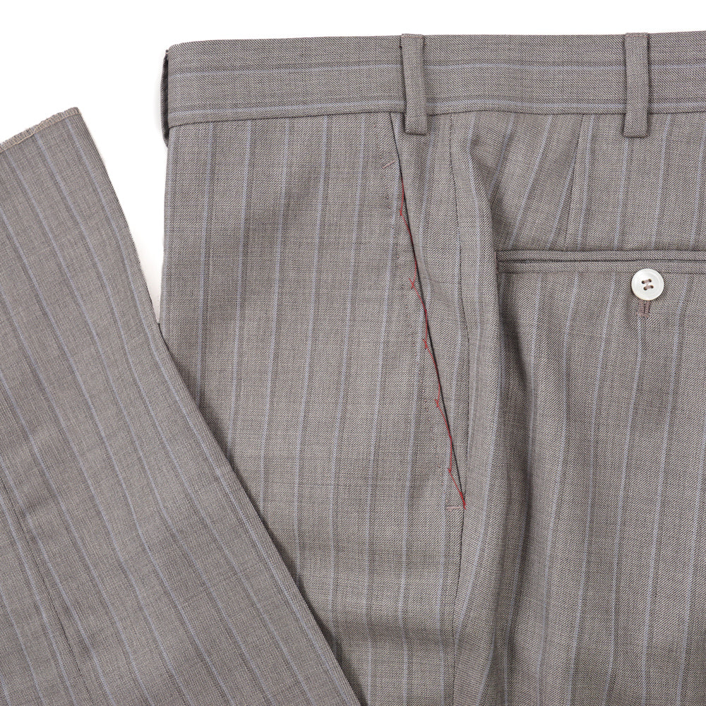 Isaia Dove Gray Stripe 140s Wool Suit - Top Shelf Apparel