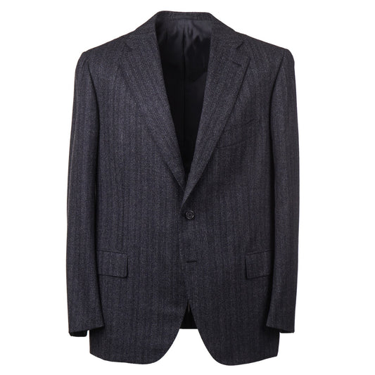 Cesare Attolini Charcoal Gray Stripe Wool Suit - Top Shelf Apparel