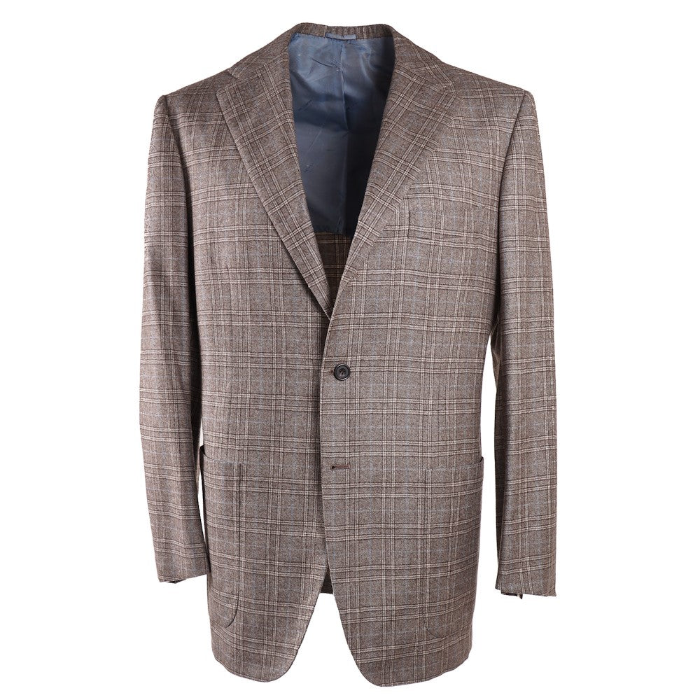 Kiton Layered Check Cashmere-Blend Suit - Top Shelf Apparel