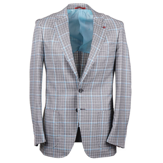 Isaia Layered Check Wool and Silk Sport Coat - Top Shelf Apparel