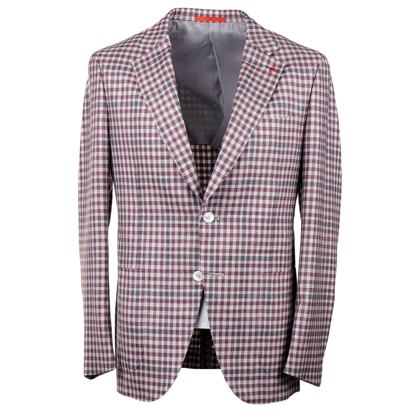 Isaia Layered Check Wool-Cashmere-Silk Sport Coat - Top Shelf Apparel