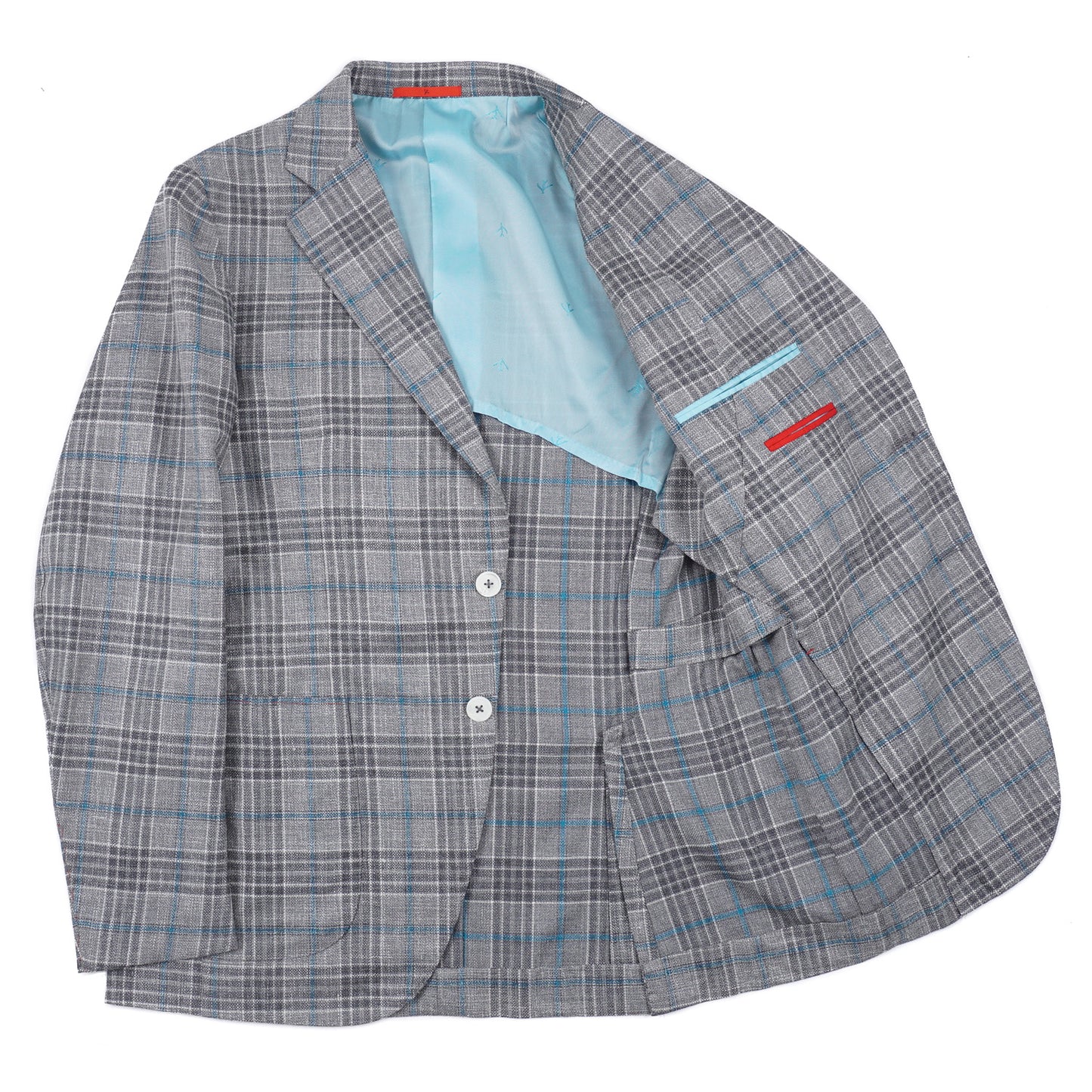 Isaia Layered Check Wool-Silk-Linen Sport Coat - Top Shelf Apparel