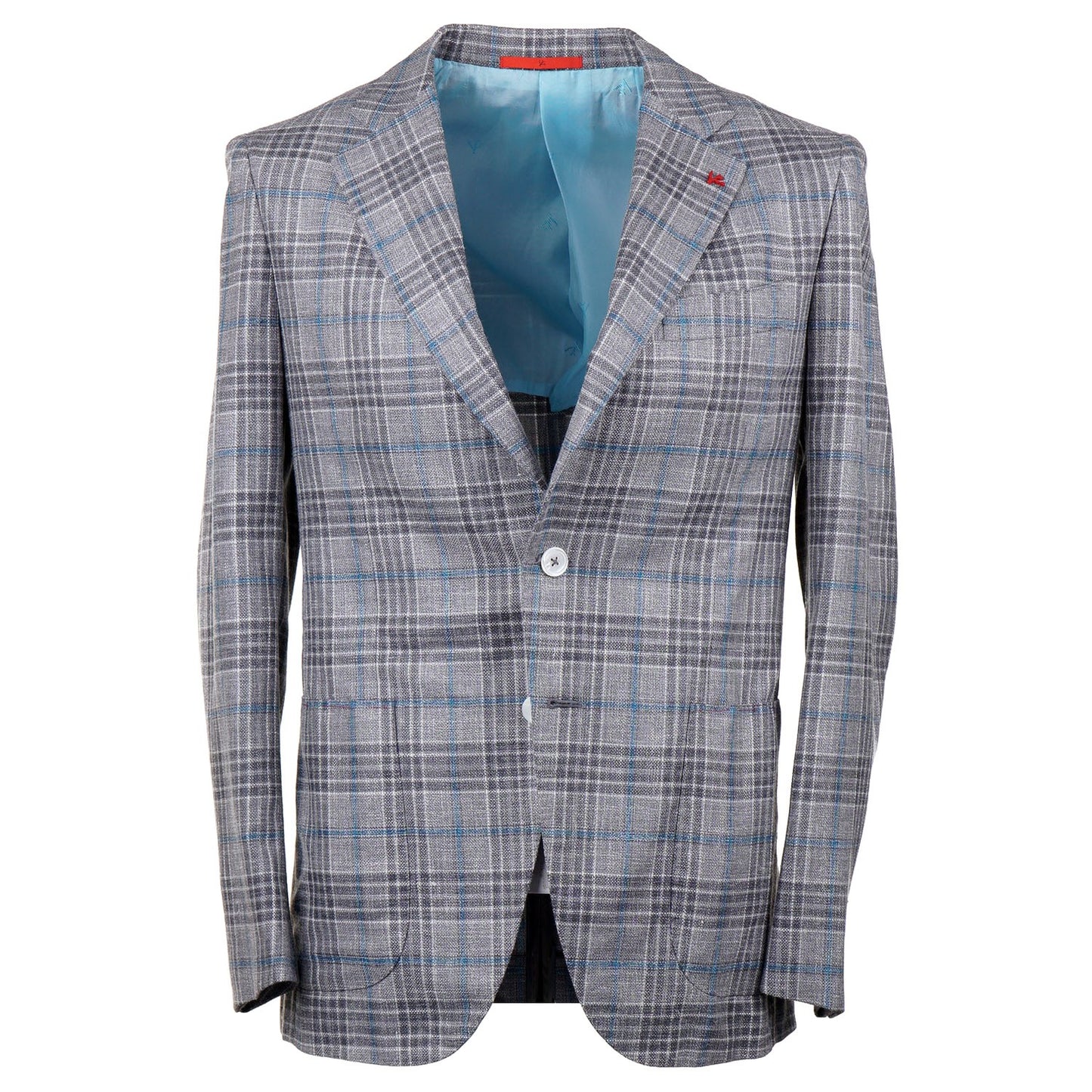 Isaia Layered Check Wool-Silk-Linen Sport Coat - Top Shelf Apparel