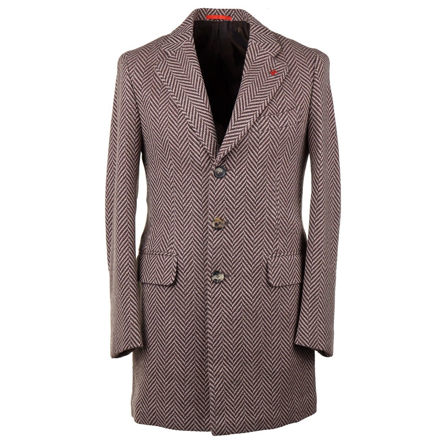 Isaia Soft Herringbone Wool-Cashmere Overcoat - Top Shelf Apparel