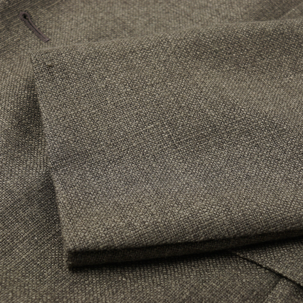 Deconstructed Jacket Gray Silk and Cashmere Twill