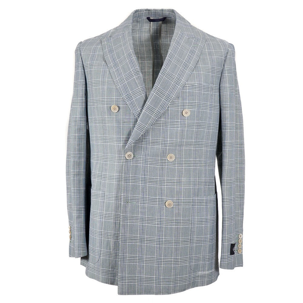 Belvest Glen Check Wool and Linen Suit - Top Shelf Apparel
