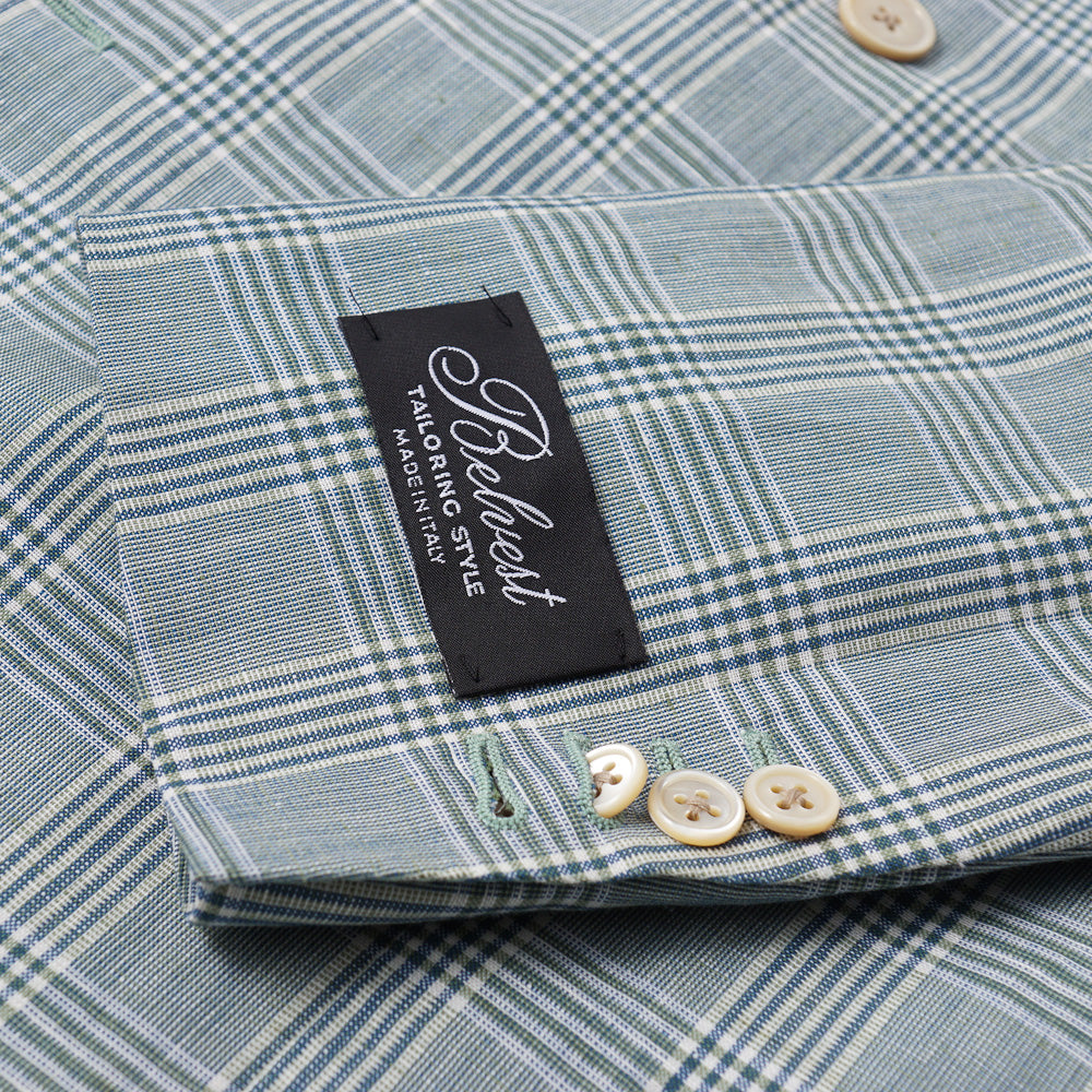 Belvest Glen Check Wool and Linen Suit - Top Shelf Apparel