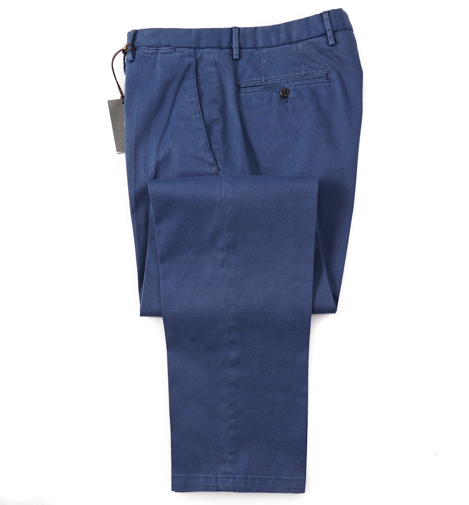 Boglioli Slim-Fit Cotton Chinos in Medium Blue - Top Shelf Apparel