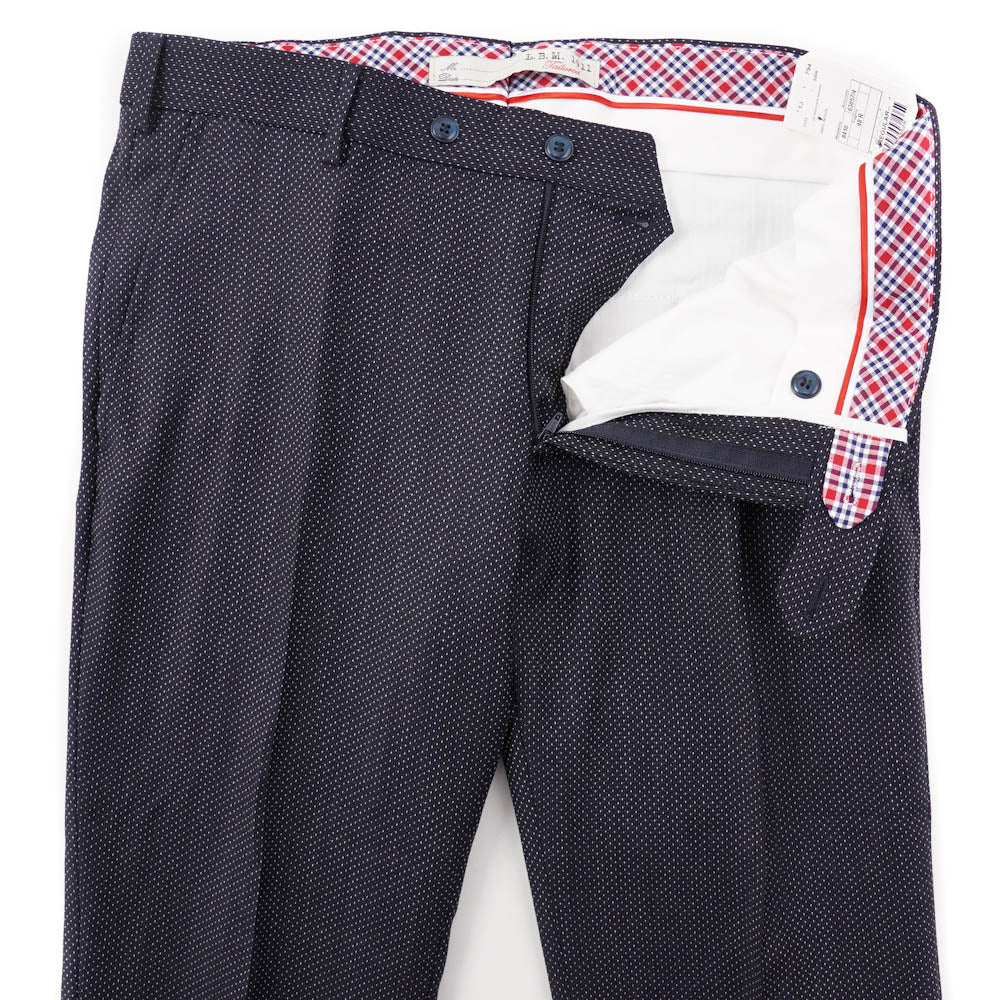 L.B.M. 1911 Navy Patterned Wool Pants - Top Shelf Apparel