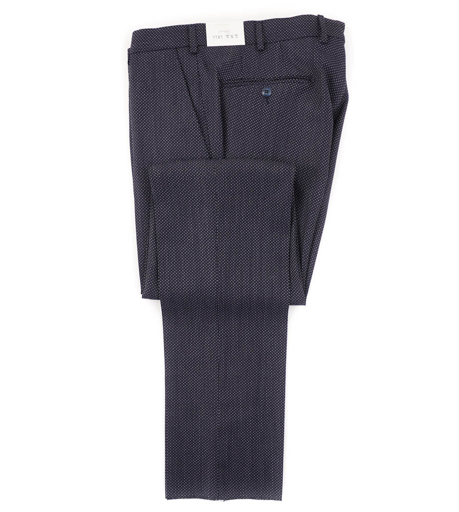 L.B.M. 1911 Navy Patterned Wool Pants - Top Shelf Apparel