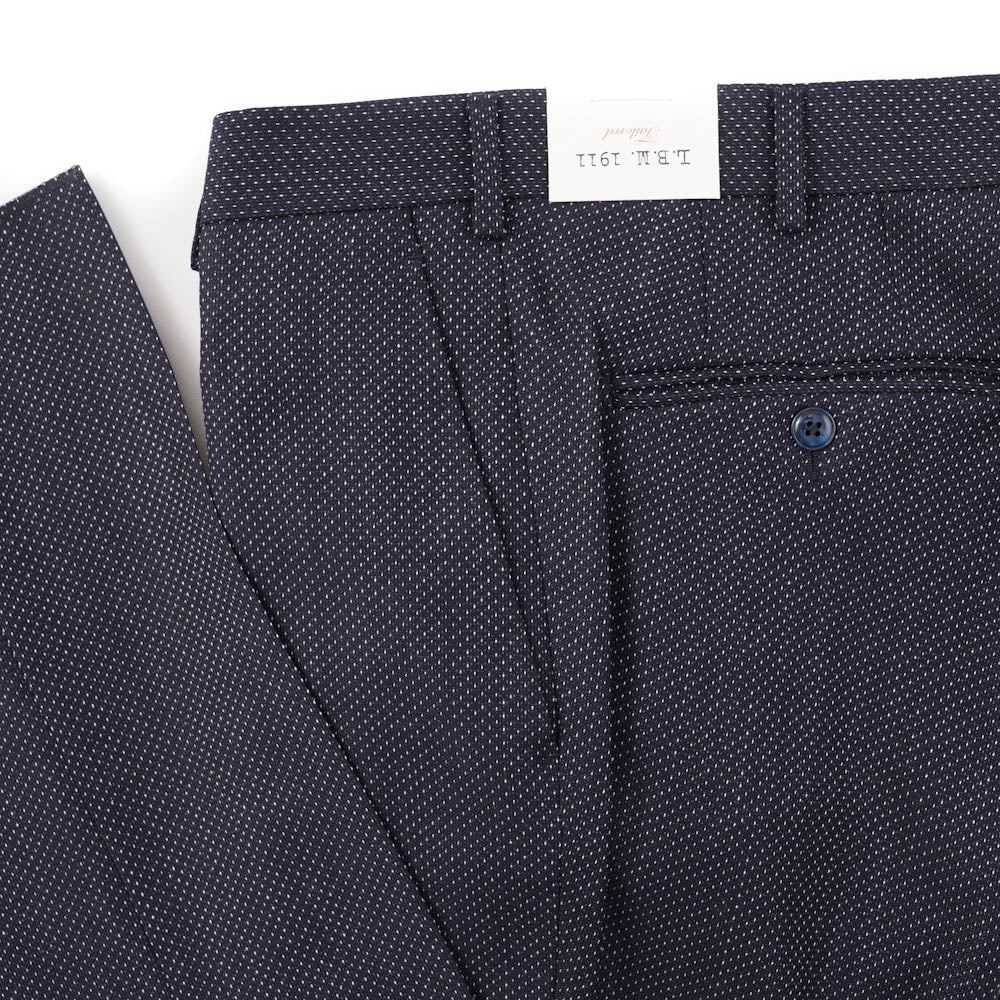 L.B.M. 1911 Navy Patterned Wool Pants - Top Shelf Apparel