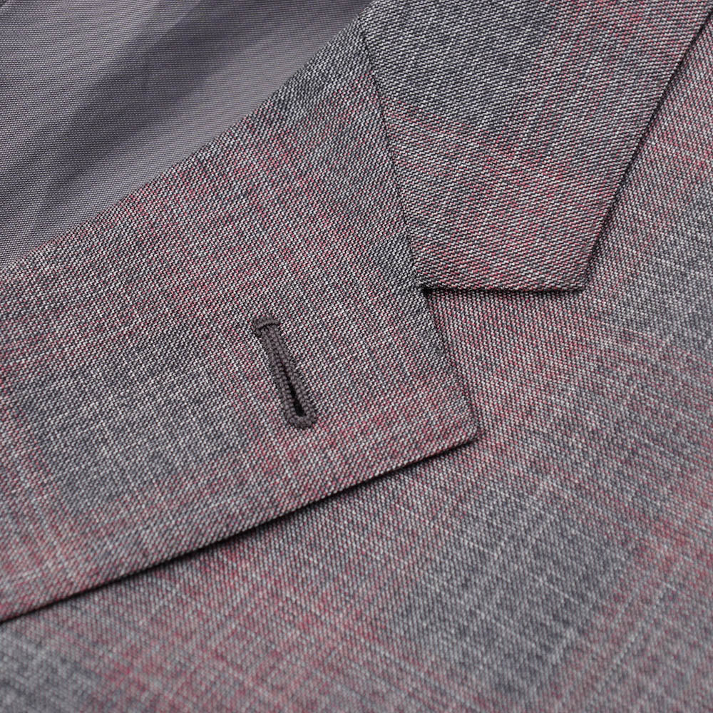 Ermenegildo Zegna Gray-Pink Check Wool Sport Coat - Top Shelf Apparel