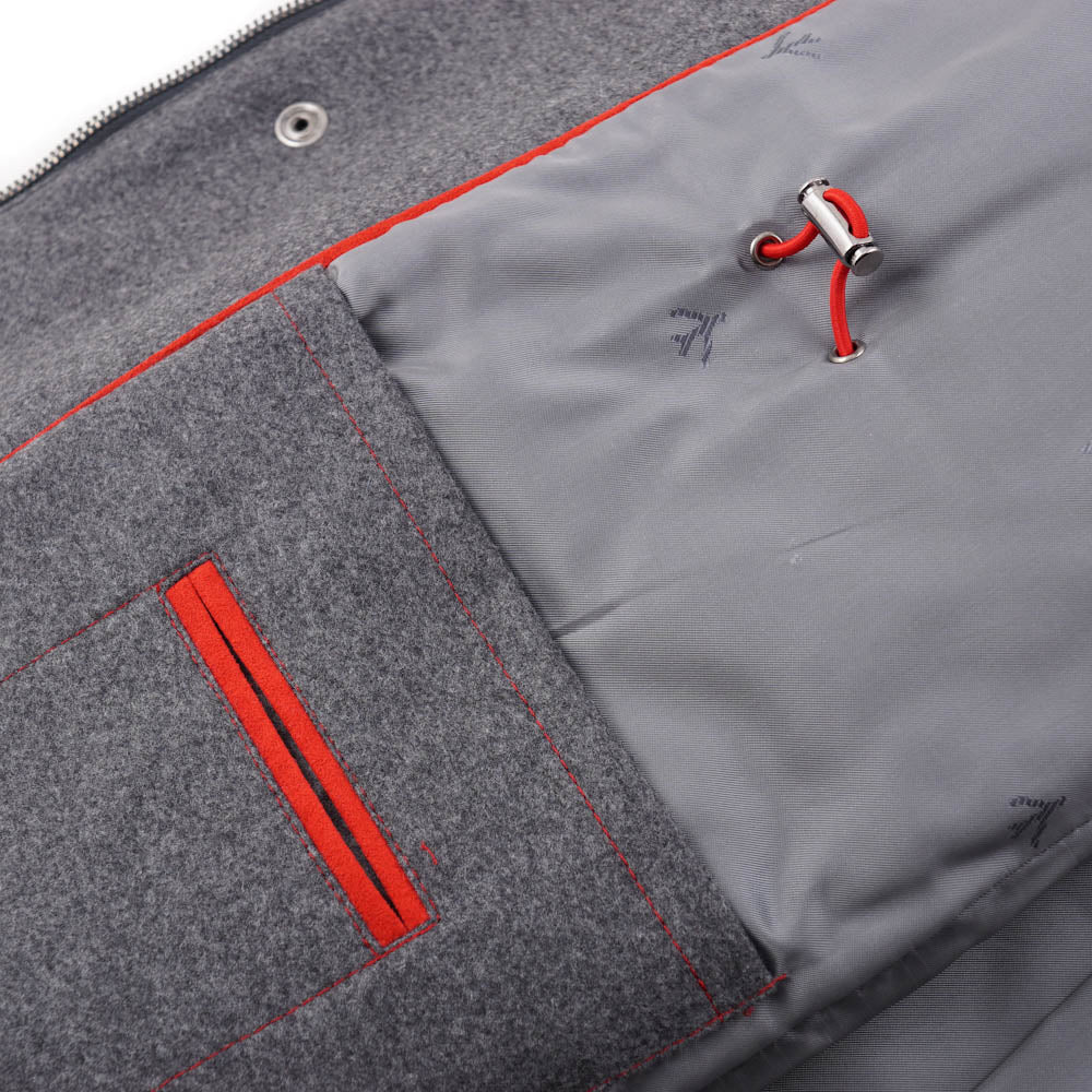 Isaia Gray Flannel Wool Field Jacket - Top Shelf Apparel