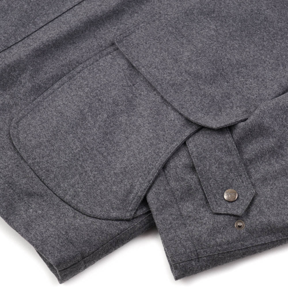 Isaia Gray Flannel Wool Field Jacket - Top Shelf Apparel